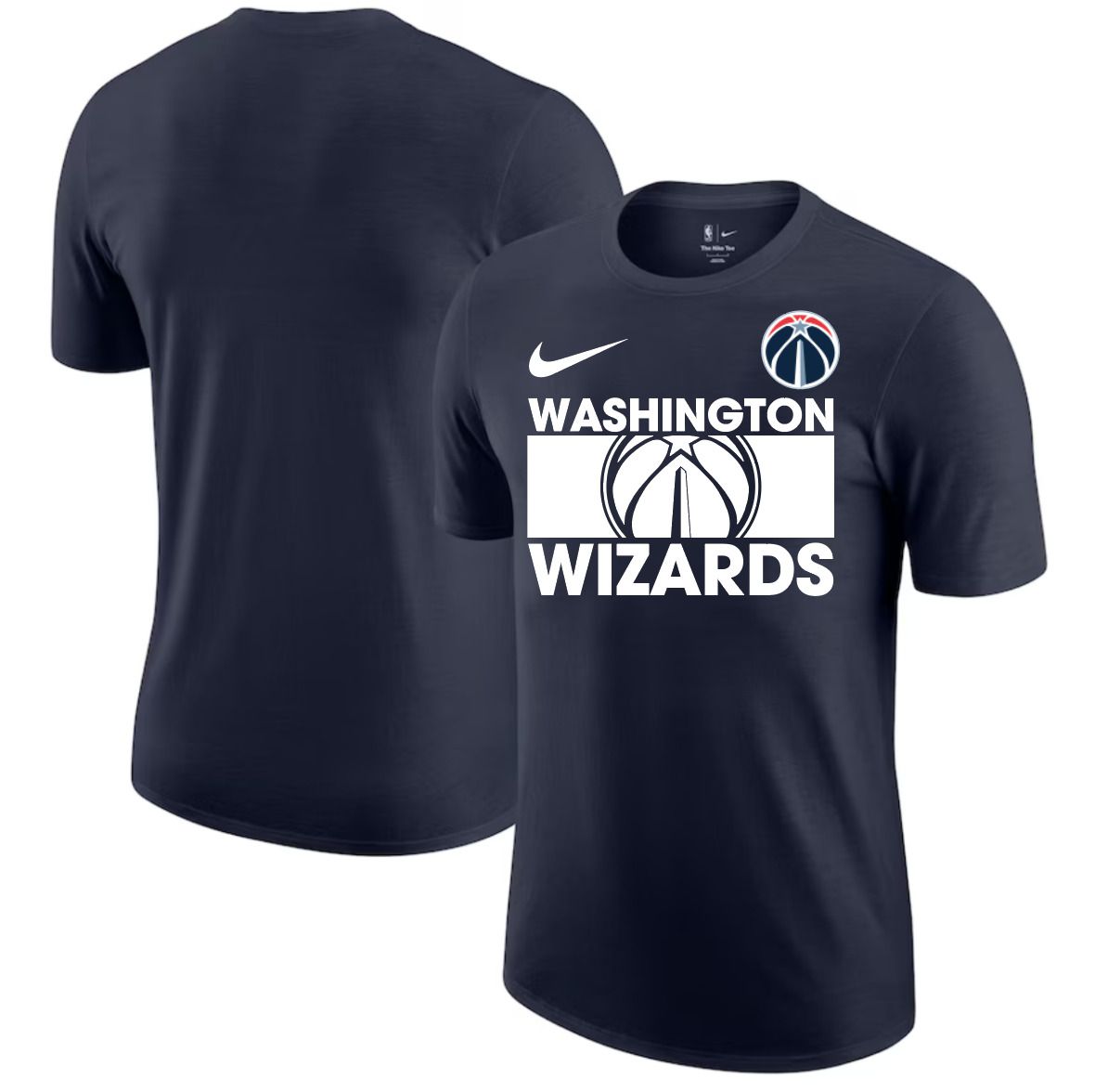 Men 2025 NBA Washington Wizards Drak Blue Nike T shirts style 1->nba t-shirts->Sports Accessory